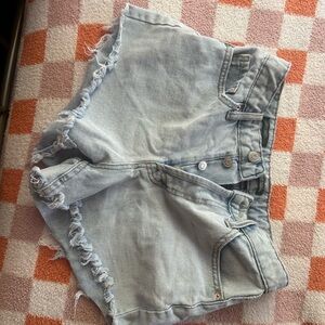 Wild Fable Blue Jean Shorts High-Waisted Distressed